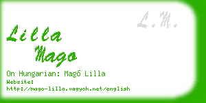 lilla mago business card